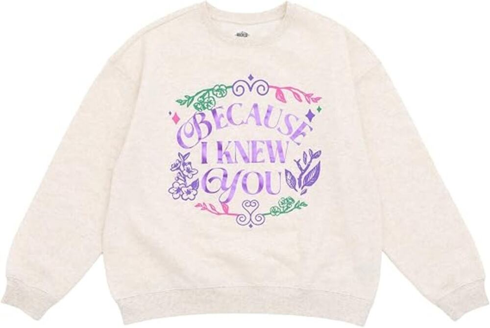 Wicked Because I Knew You Women’s Fleece Sweatshirt Oatmeal Heather M New